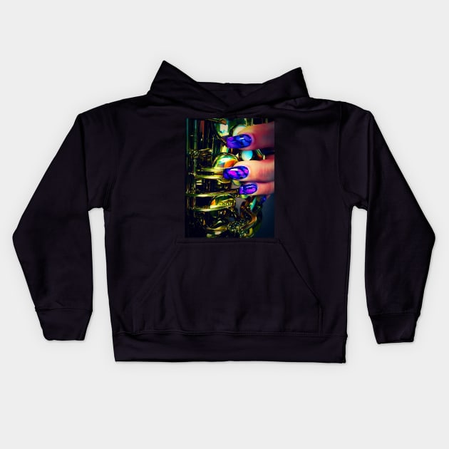 Jazz Hands Kids Hoodie by Syntheous